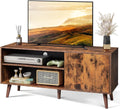 Mid-Century TV Stand with Storage Cabinet, Fits 55 TVs