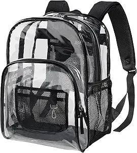 Durable Clear Backpack for School - Heavy Duty PVC Design