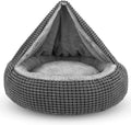 SIWA MARY Dog Bed with Attached Blanket for Cozy Comfort