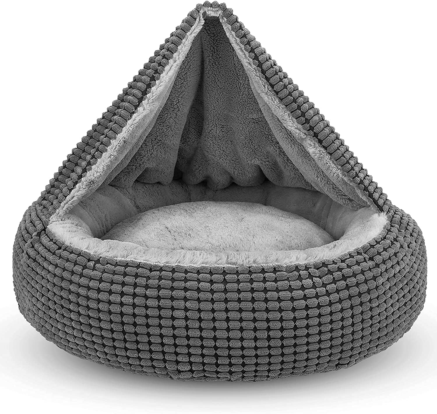 SIWA MARY Dog Bed with Attached Blanket for Cozy Comfort
