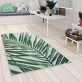 Outdoor Rug Green Beige Palm Leaf Pattern 6ft7in x 9ft6in - Durable