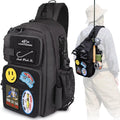 Fishing Backpack Sling Bag with 6 Embroidery Patches - Lightweight