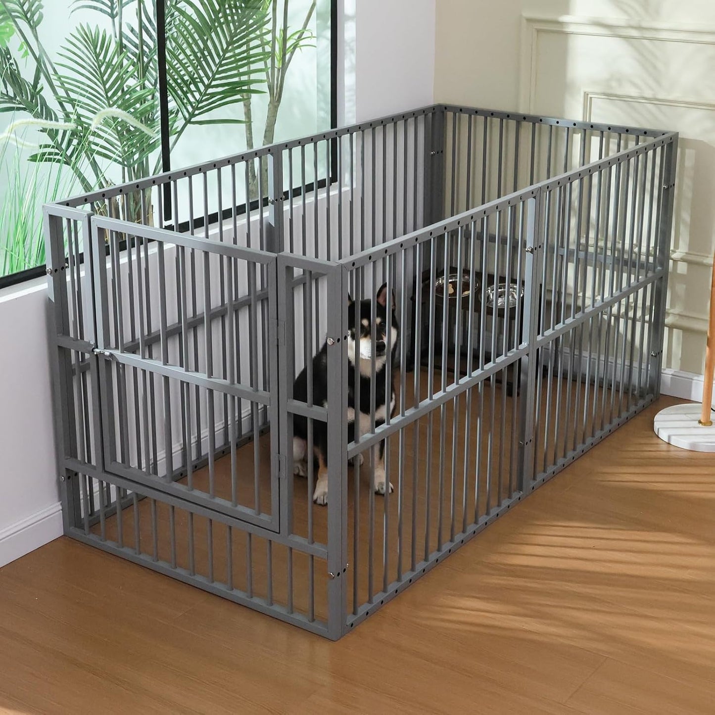 Heavy Duty Dog Playpen - Safe Indoor Outdoor Pet Pen