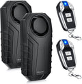 WSDCAM Bike Alarm with Remote 2 Pack - 113dB Vibration Anti-Theft