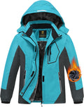 Girls Waterproof Ski Jacket with Removable Hood - Warm Fleece Lining