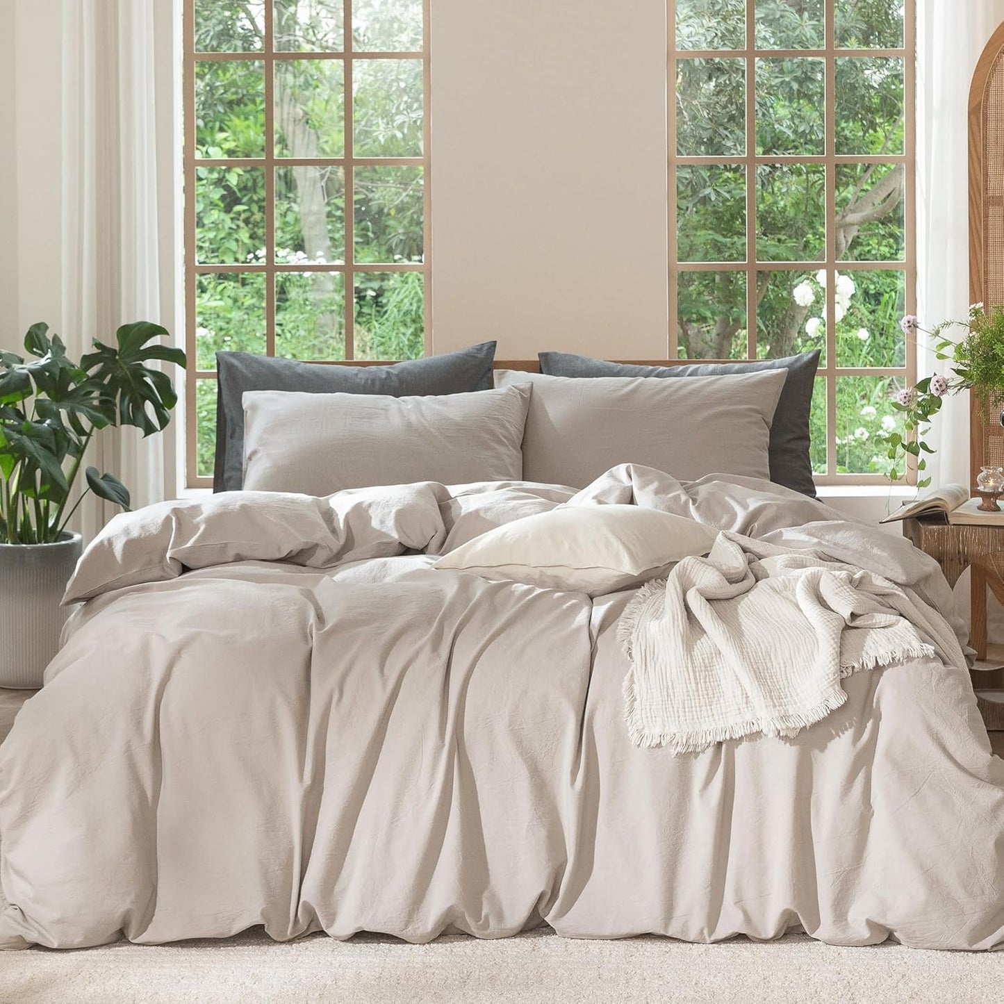 MooMee Bedding Duvet Cover Set for Cal King - Soft & Comfy