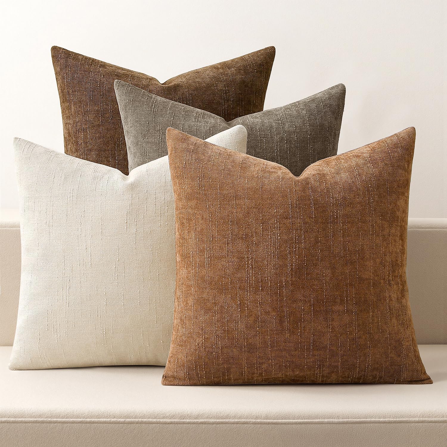 MIULEE Decorative Throw Pillow Covers for Rustic Home Decor