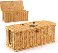 Cord hider box rattan cable management organizer - neat cord cover