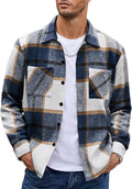 COOFANDY Men's Flannel Shirt Jacket - Warm, Soft Plaid Shacket Jewelry