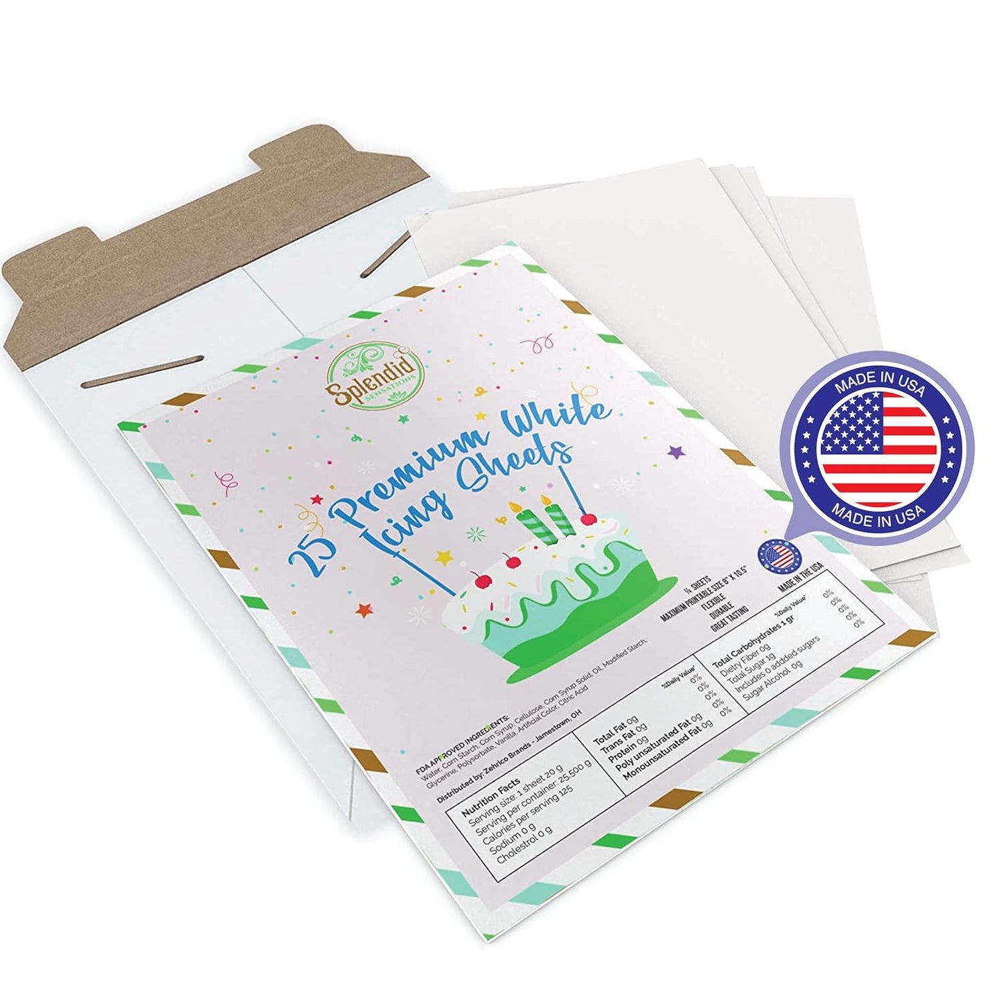 Edible Paper for Cakes and Cookies - 25 Count Frosting Sheets