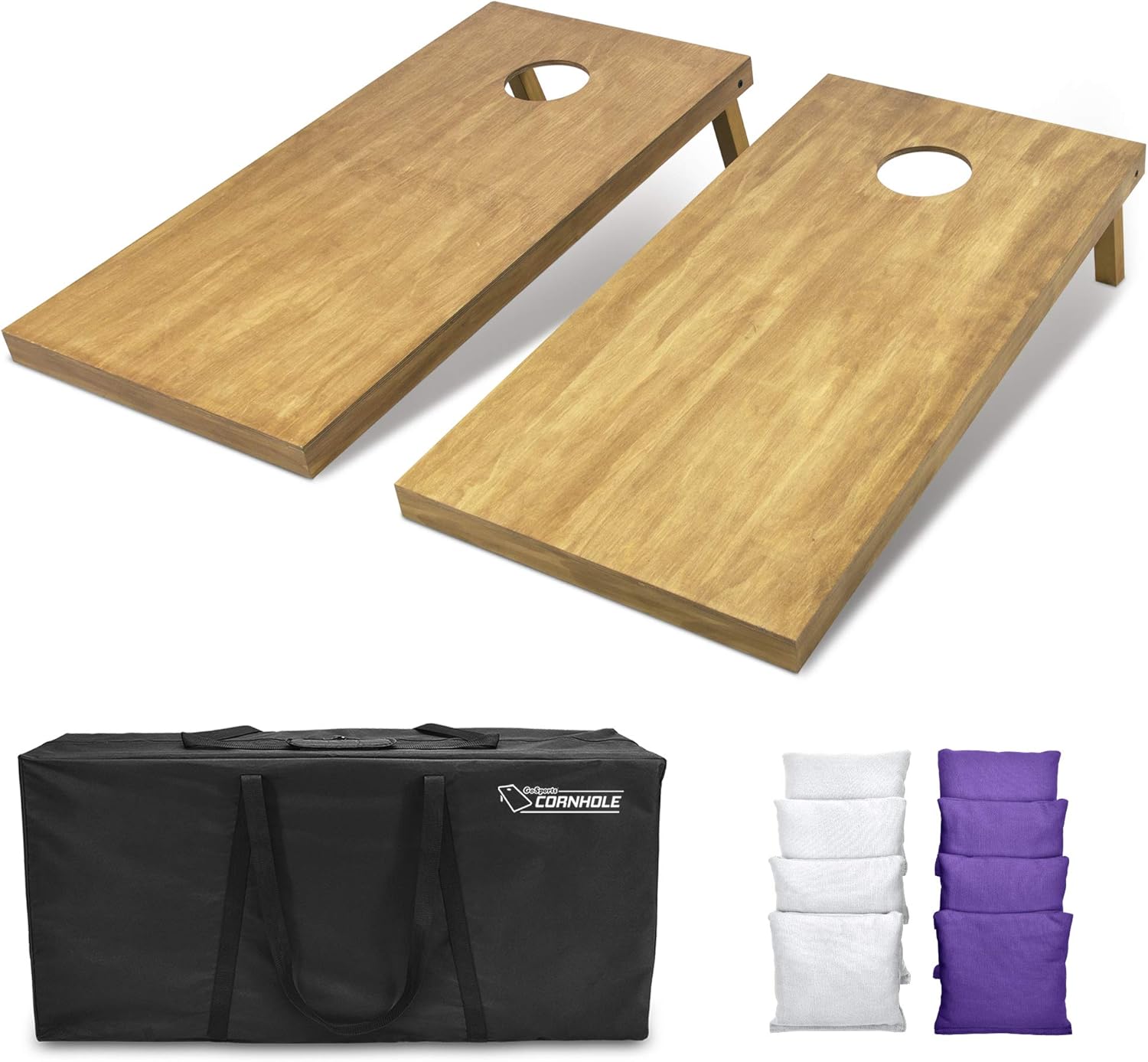 GoSports 4 ft x 2 ft Wooden Cornhole Boards Set for Fun