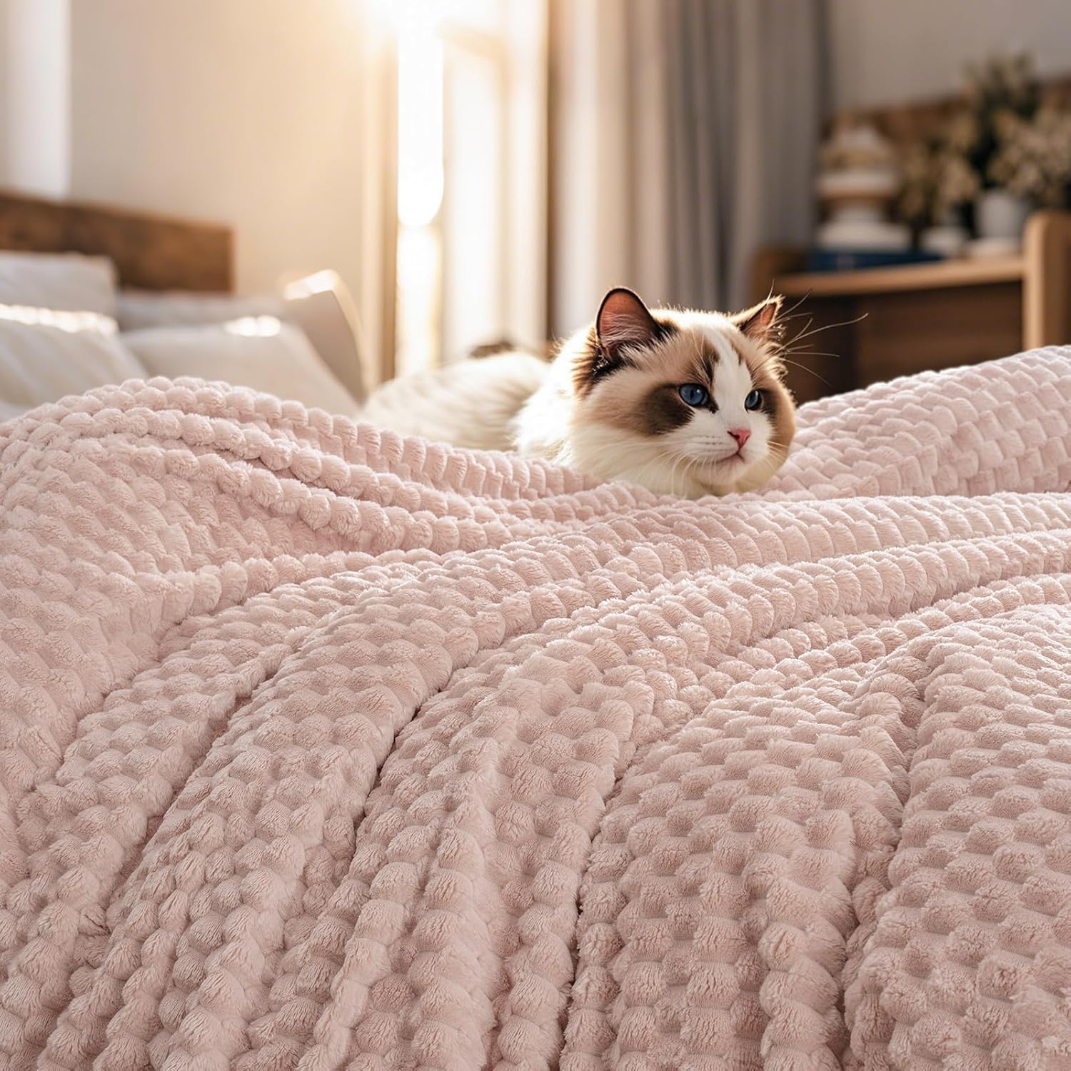 PHF Ultra Soft Flannel Fleece Blanket King Size for Cozy Comfort