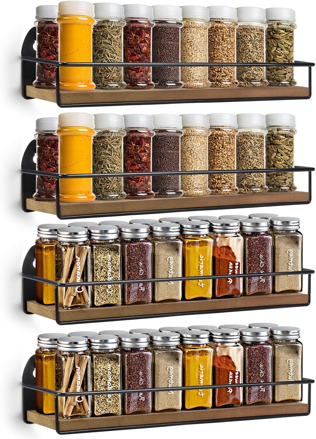 Wall Mounted Spice Rack Organizer for Kitchen Storage Solutions
