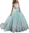 Stunning Princess Lilac Long Pageant Dress for Kids' Formal Events