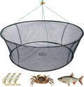 Portable Folded Fishing Net Crab and Fish Trap - Foldable Mesh Cage