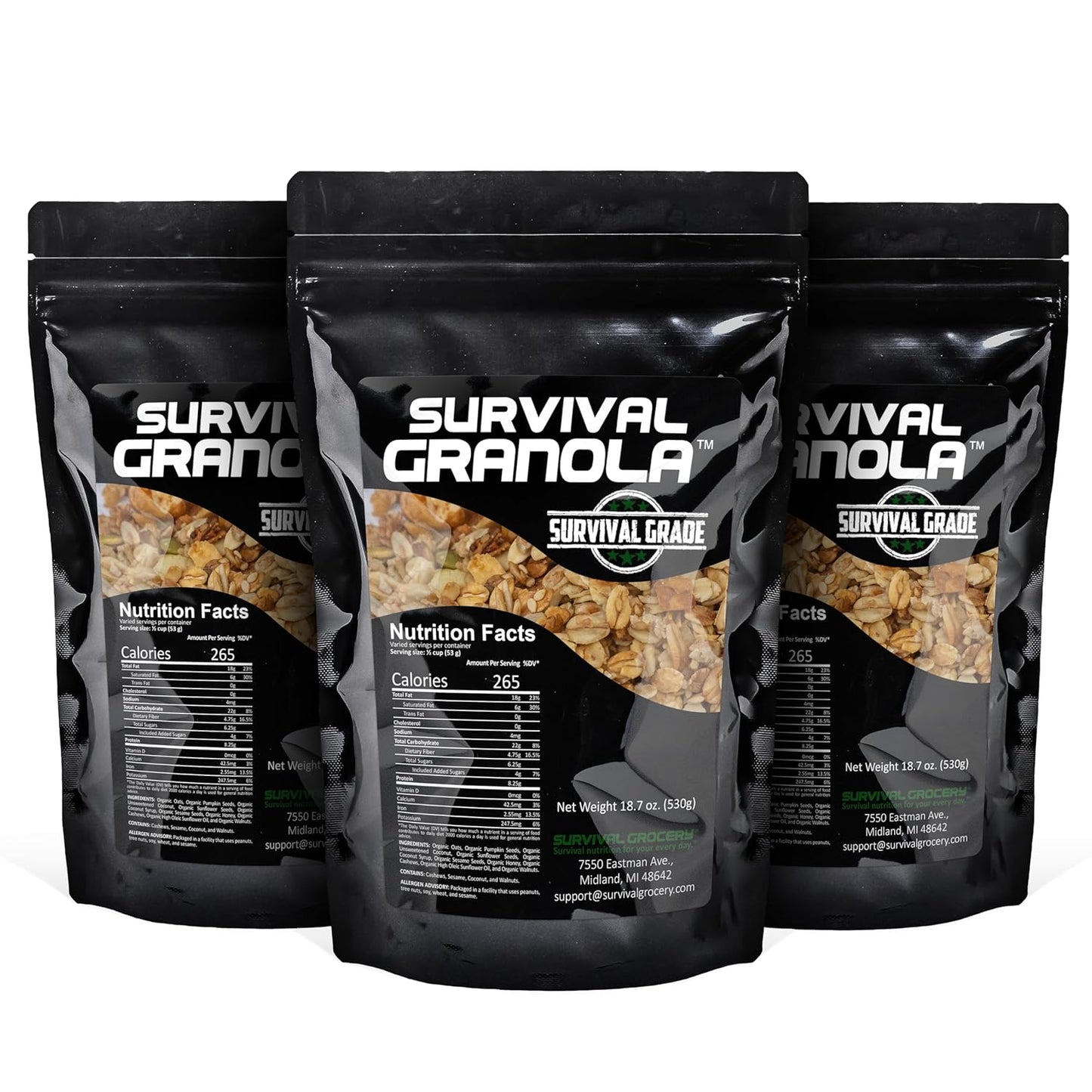 Survival Grocery Organic Ancient Grain Granola - High Protein Snack