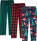 Mens Flannel Pajama Pants Set - Lightweight Cotton Sleep Bottoms