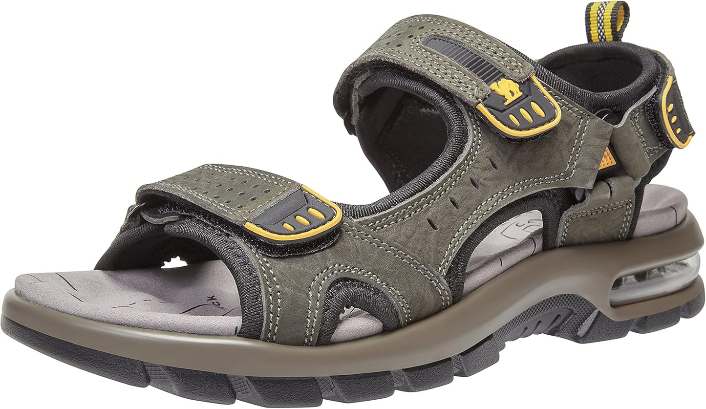 CAMEL CROWN Men's Leather Sandals for Hiking and Outdoor Fun