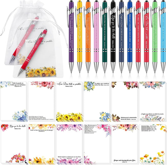 Spanish Christian Notebook Set - Religious Message Reminder