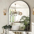 Arched Wall Mirror 30x40 in - Matte Black Vanity Mirror