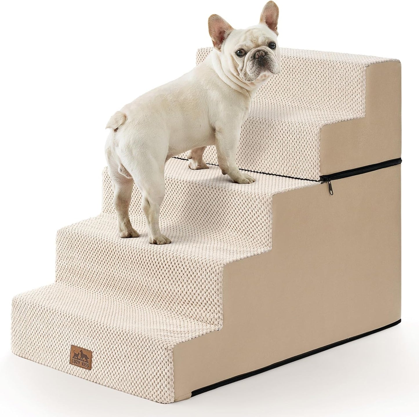 Dog Stairs for Small Dogs, 5 Tier Non-Slip Pet Steps for Couch