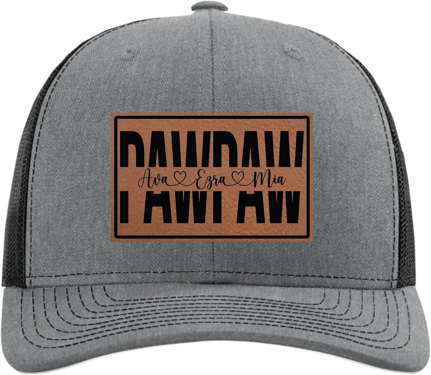 Personalized Fathers Day Hats Customized for Grandpa from Grandkids