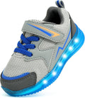 Toddler LED Light Up Sneakers for Boys and Girls - Breathable Mesh