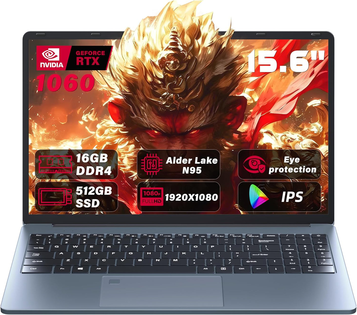 Ultimate Gaming Power: Rumtuk 15.6'' FHD Laptop