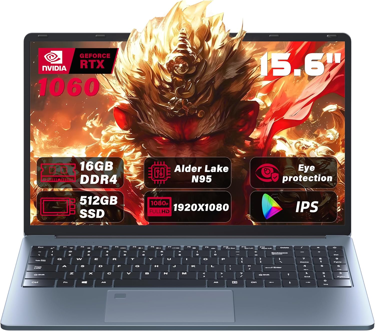 Ultimate Gaming Power: Rumtuk 15.6'' FHD Laptop