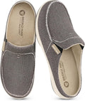 Mens Slippers with Arch Support, Canvas House Slipper for Men