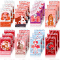 Valentine's Day Mini Notebooks 24pcs - Cute Cartoon Spiral Pads