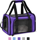 Large Cat Carrier for Dogs and Cats Up to 25Lbs - Purple