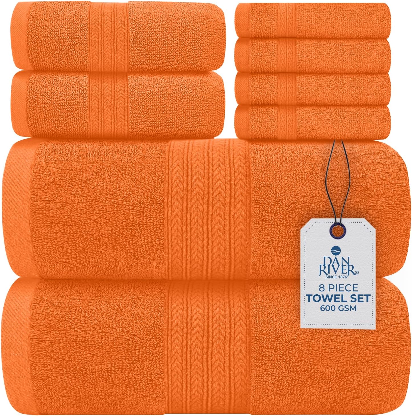 Luxury Bath Towels Set for Bathroom - 8 PC Cotton Towels