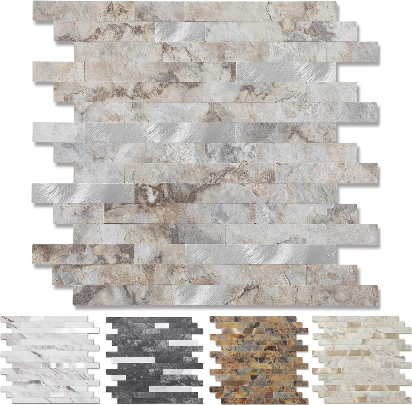 Yipscazo 10-Sheet Peel and Stick Backsplash Wall Tile