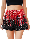 Women's Sequin Shorts High Waisted Sparkly Stretchy Party Shorts