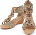 Wedge Sandals Womens Comfortable Dressy Wedges Sandal with Zipper