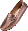 BEAUSEEN Women's Genuine Leather Penny Loafers - Classic Comfort can