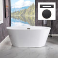 WOODBRIDGE 54ft Acrylic Freestanding Bathtub - Contemporary Soaking