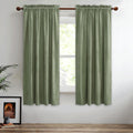 StangH Sage Green Small Window Curtains 63 in - Plush Velvet Room