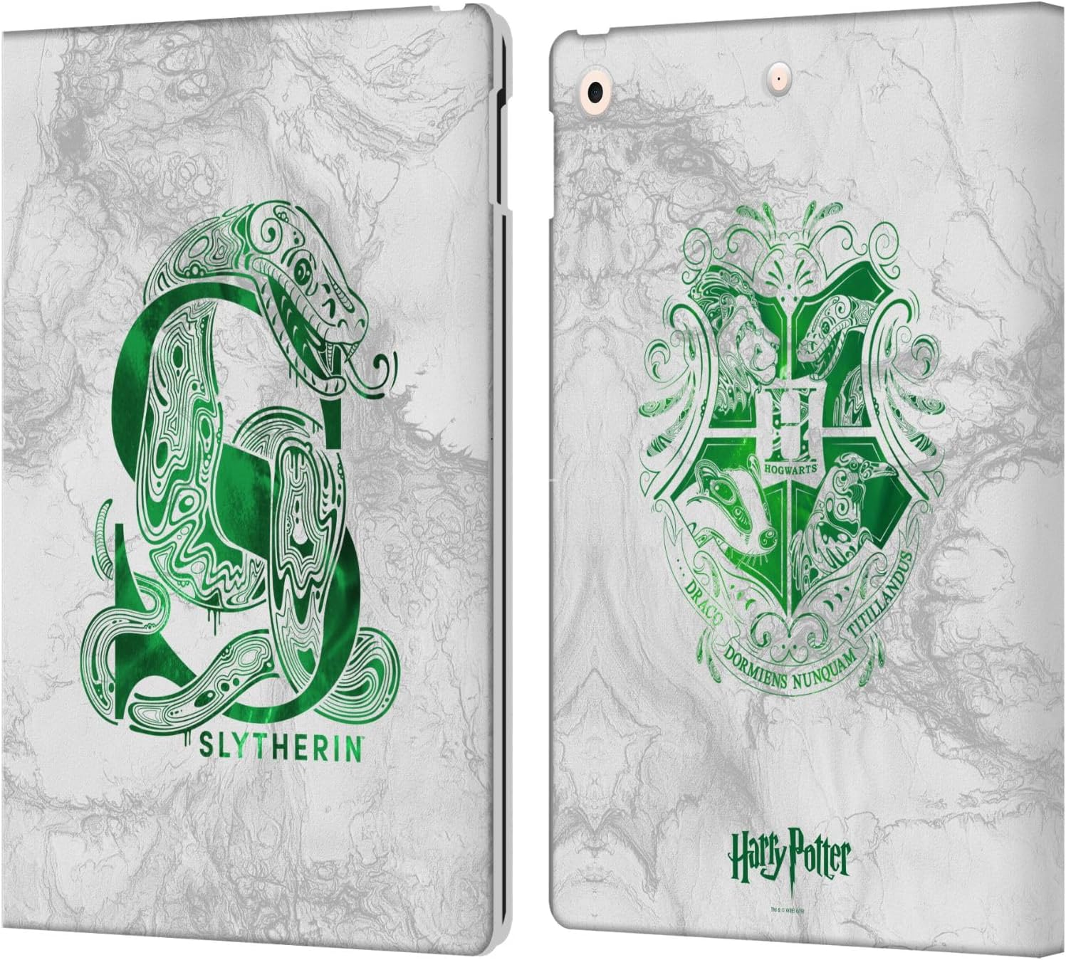 Harry Potter Slytherin Aguamenti Leather Wallet Case for iPad