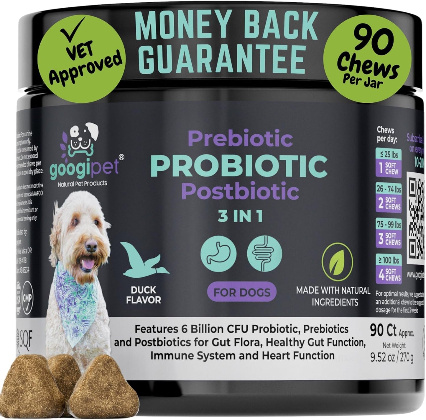 Googipet Probiotics for Dogs Digestive Health with Enzymes