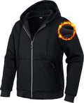 Pioneer Camp Zip Up Hoodie for Men - Fleece Lined Heavyweight