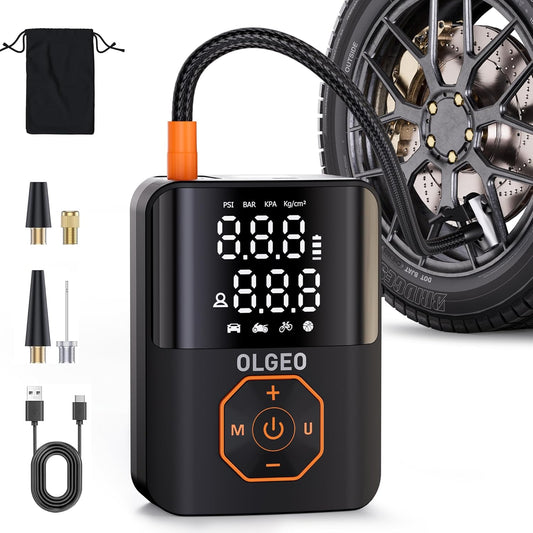 Olgeo Portable Air Compressor - Inflate 4X Faster!