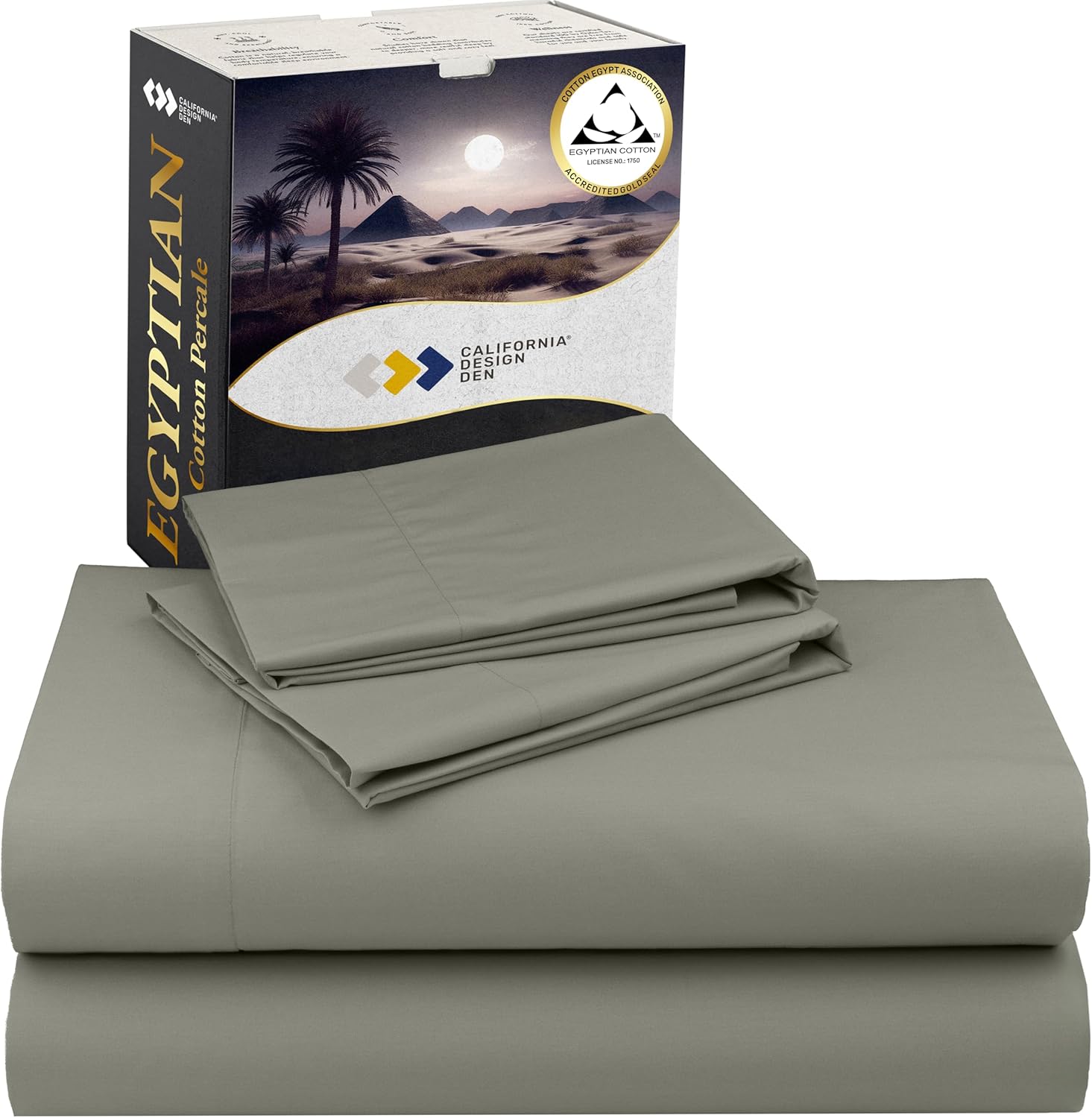 California Design Den Cal King Bed Sheets Set - Luxury 100% Cotton