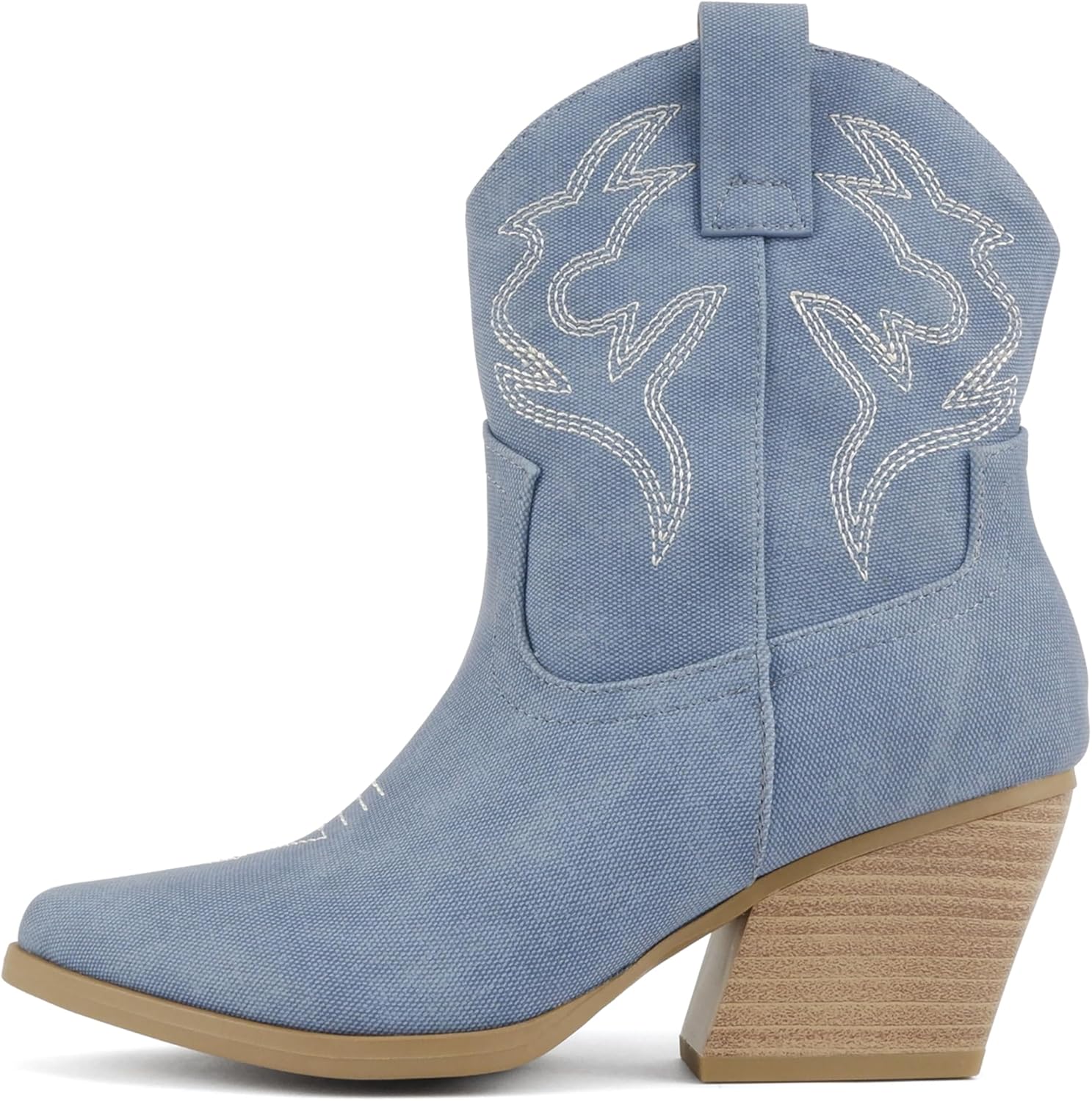 Soda BLAZING Women Western Bootie Pointe Toe with Low Heel
