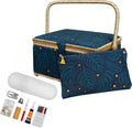 SINGER Large Floral Sewing Basket for Easy Organization On-The-Go