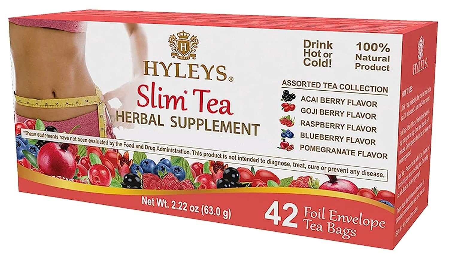 Hyleys Slim Tea 42 Ct Assorted for Weight Loss and Detox