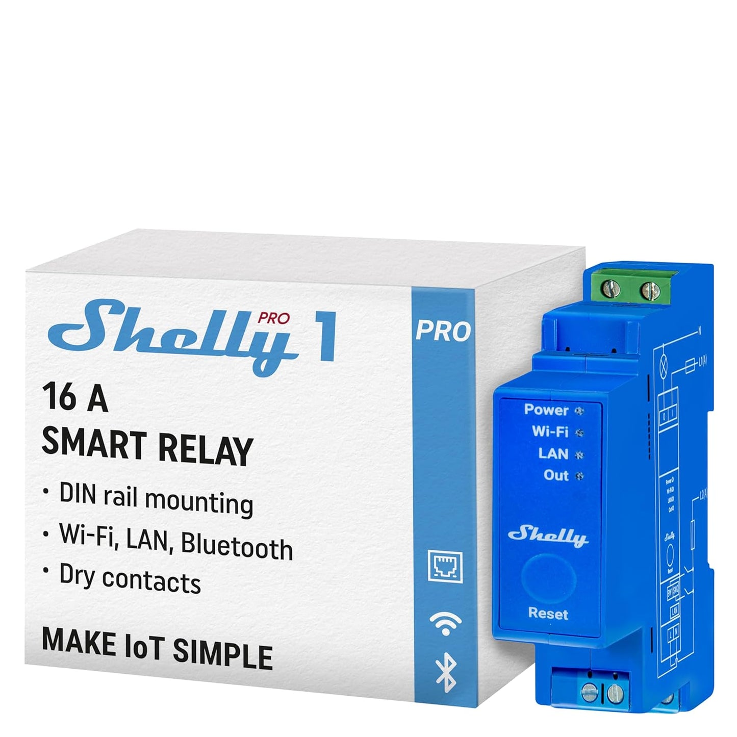 Shelly Pro 1 Smart Relay Switch for Home Automation Control