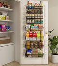 Over The Door Pantry Organizer 8-Tier Deep Baskets - Space Saving Rack