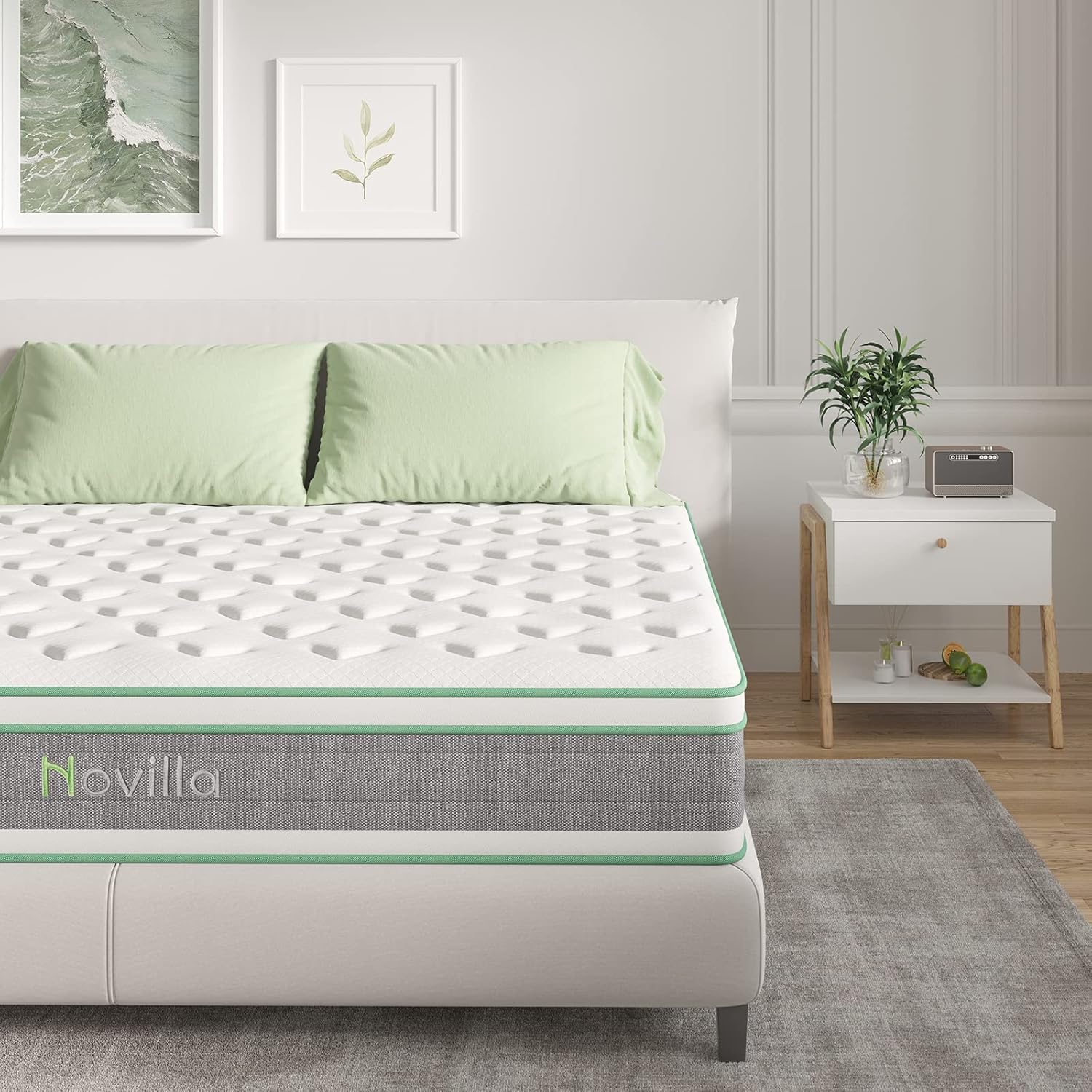 Novilla Queen Mattress: 12 Inch Hybrid for Cool Sleep Comfort
